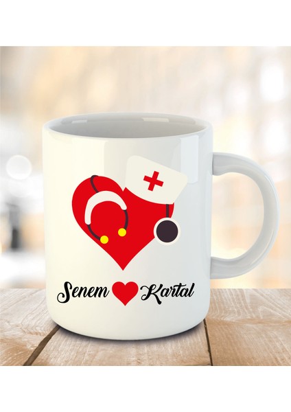 Tıp Bayramına Özel Inci Beyazı Kupa Bardak - 3 Standart