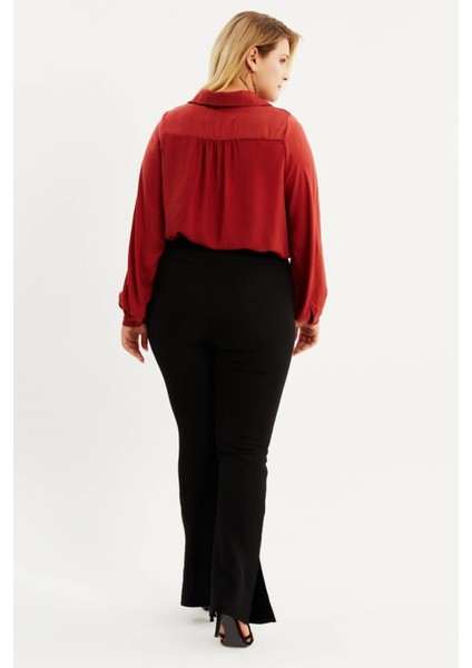 Yırtmaçlı Straight Fit Pantolon indirimleri