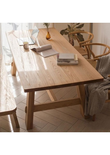 Ahşap Doğal Kütük Yemek / Toplantı / Çalışma Masası