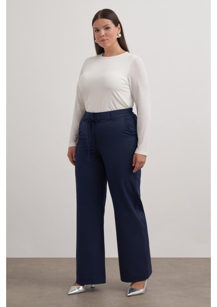 Beli Lastikli Geniş Paça Pantolon
