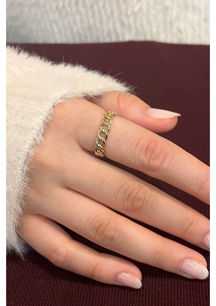 2 Adet Ayarlanabilir Gold Kadın Yüzük Set