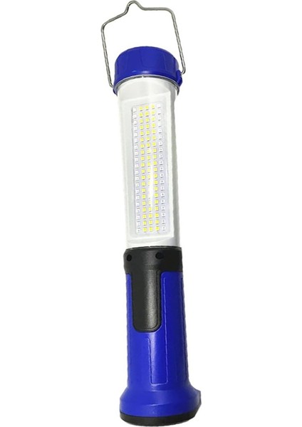 Powermaster HK-802 Şarjlı 30 Beyaz 20 Mavi Kırmızı Smd LED 55 Cob Ledli 5 Modlu Çalışma Lambası Fener Işıldak