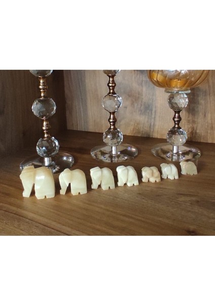 Onyx Mermer 7li Şans Fil Seti