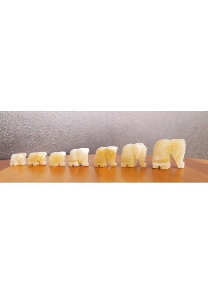 Onyx Mermer 7li Şans Fil Seti modelleri