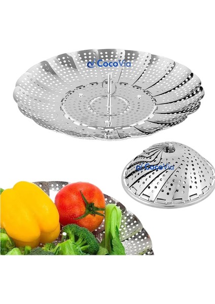 Katlanabilir Buharda Sebze Pişirme Haşlama Aparatı, Bebek Mama Hazırlama Aparatı