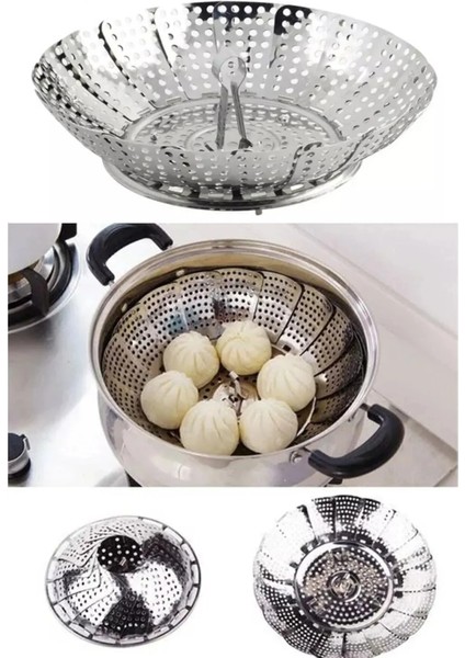 Katlanabilir Buharda Sebze Pişirme Haşlama Aparatı, Bebek Mama Hazırlama Aparatı fırsatları