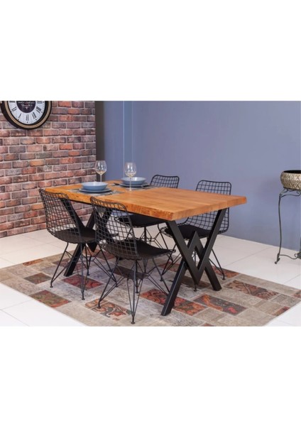 Ahşap Doğal Kütük Yemek / Toplantı / Çalışma Masası