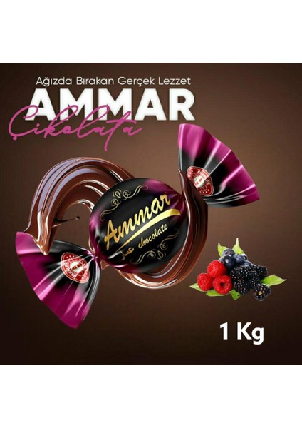 Bitter Kaplamalı Dut Aromalı Bayramlık Ikramlık Ammar Çikolata 1 kg