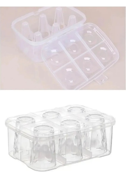 ( 2'Li Piknik Seti ) Pratik 6 Bölmeli Çay Bardağı Ve Su Bardağı Taşıma/Saklama Kutusu Piknik Seti fiyatları