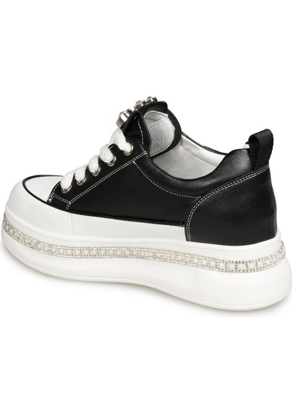 Siyah Sneakers Deri Kadın Ayakkabı