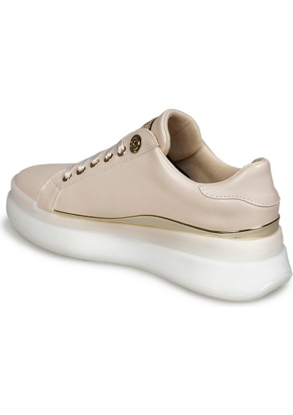 Bej Sneakers Deri Kadın Ayakkabı