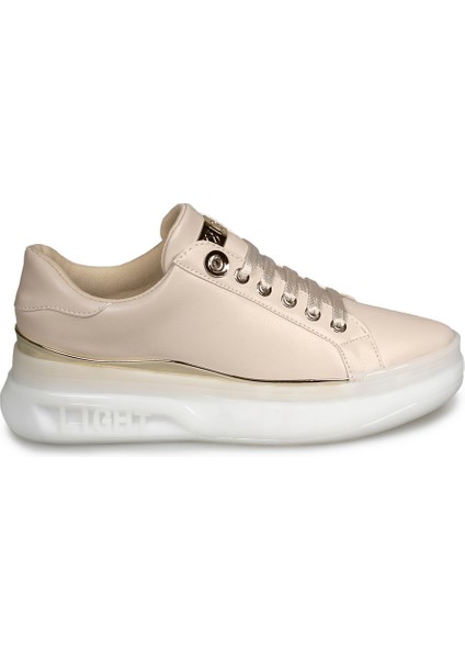 Bej Sneakers Deri Kadın Ayakkabı modelleri