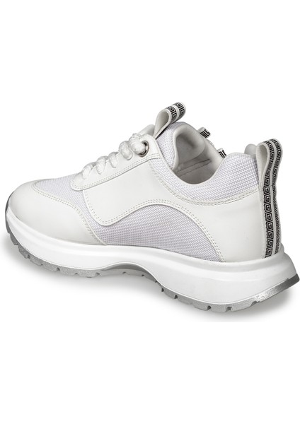 Beyaz Sneakers Deri-Tekstil Kadın Ayakkabı