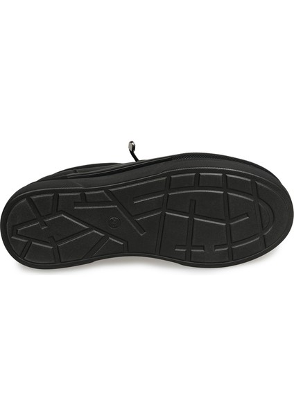 Siyah Sneakers Deri-Tekstil Kadın Ayakkabı