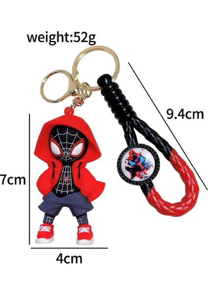 3D Örümcek Adam Büyük Boy 4 Farklı Model Silikon Anahtarlık ve Çanta Aksesuarları