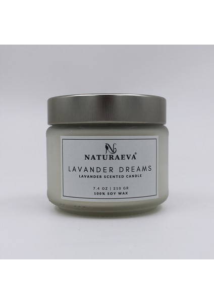 Lavanta Esanslı Kavanoz Doğal Soya Mum 210GR