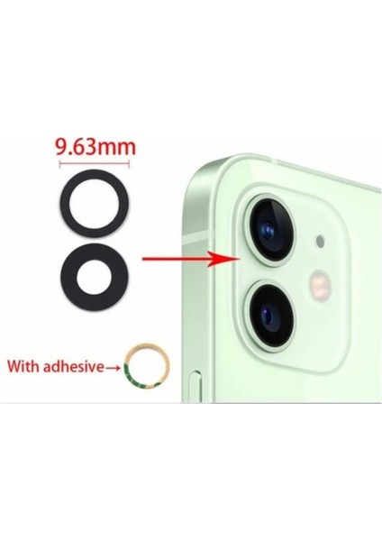 Apple iPhone 12 Uyumlu Kamera Lensi Kamera Camı (1 Set)
