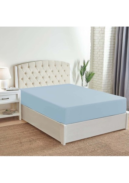 güllüce ev tekstili Lastikli Çarşaf (Bebe Mavi) fitted