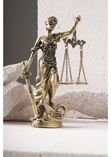 Adalet Kadın Heykeli Themis Terazili Heykel Biblo