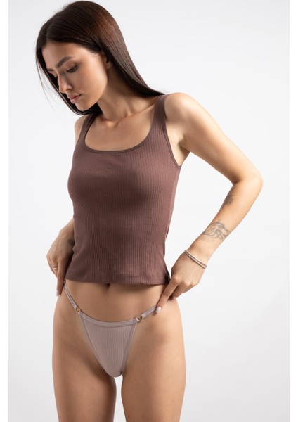 Kadın Pamuklu ve Kalp Detaylı Likralı Fitilli Kaşkorse Love V-String fiyatları