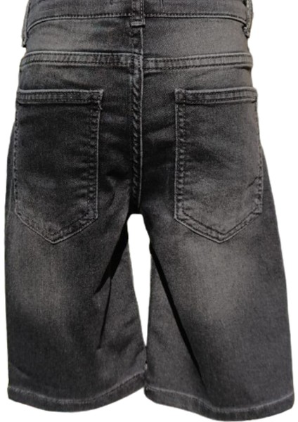 Erkek Çocuk Kot Şort First Jean 8 Yaş Antrasit