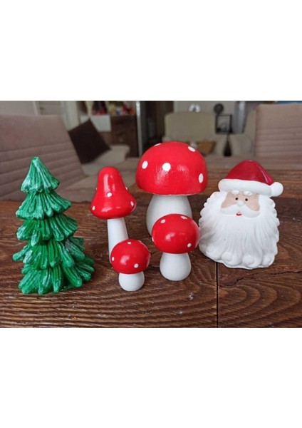 Mantarlar, Ağaç, Noel Baba Teraryum Obje Minyatür Obje Teraryum Malzemeleri fiyatları