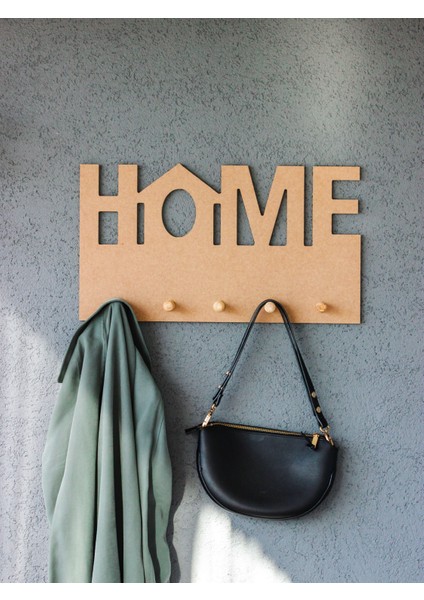 Ahşap, Ham Mdf, Boyanabilir Home Askılık