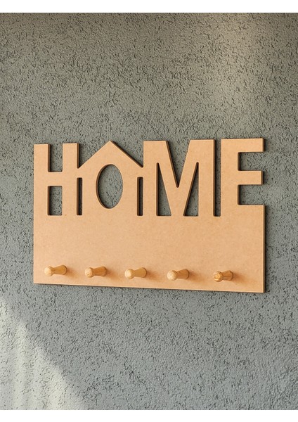 Ahşap, Ham Mdf, Boyanabilir Home Askılık