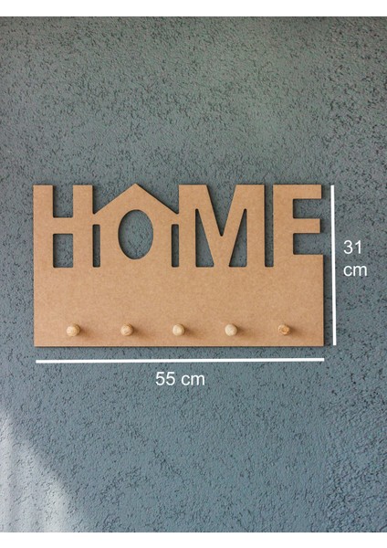 Ahşap, Ham Mdf, Boyanabilir Home Askılık