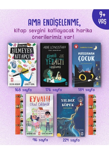 9+ Yaş-Yıldız Köpek,okuma Bilmeyen Kitapçı,mırıldanan Çocuk,eyvah Okul Çıldırdı(5kitap)