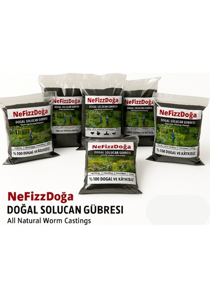 %100 Doğal Katkısız Solucan Gübresi 1 Kg (2 Lt)