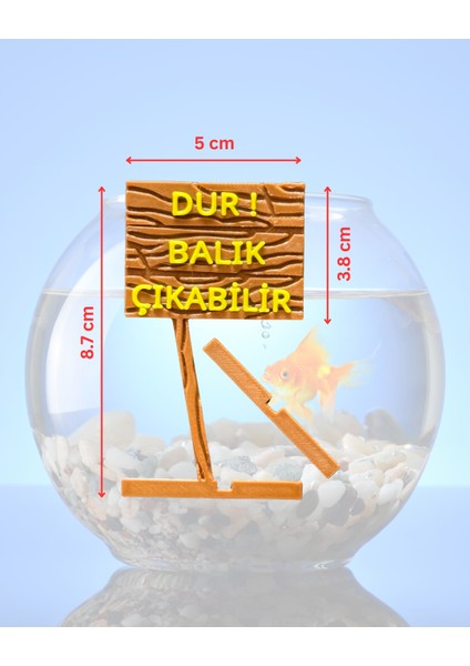 Akvaryum Dekoru - Dur Balık Çıkabilir (Ahşap Desenli) fiyatları