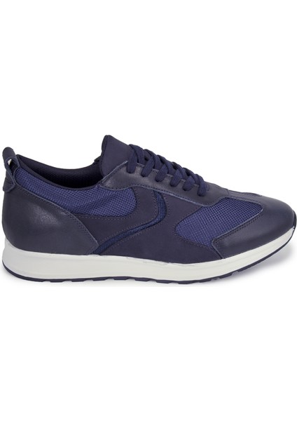 Lacivert Deri Sneakers Erkek Ayakkabı