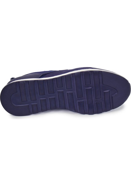 Lacivert Deri Sneakers Erkek Ayakkabı