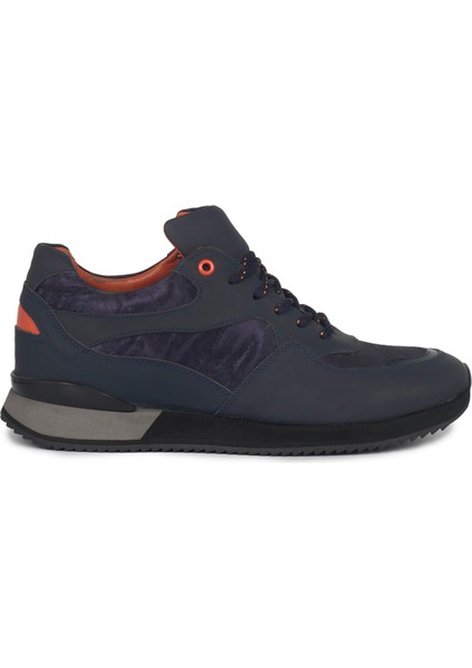 Lacivert Deri Sneakers Erkek Ayakkabı modelleri