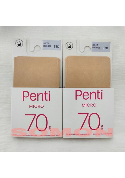 Açık Ten Mikro 70 Soket Çorabı 2'li