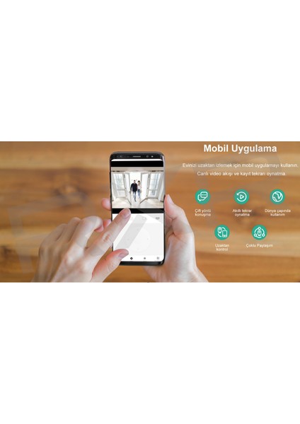 3 Kameralı 9 Mp Wifi Smart Kamera Tek Gövde 3 Kamera