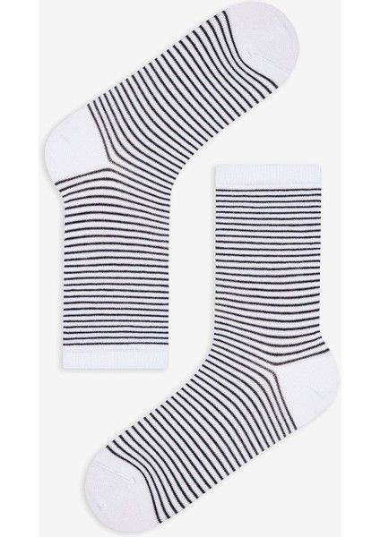 Stripe Dot 5li Gri Çok Renkli Burun Dikişsiz Soket Çorap fiyatları