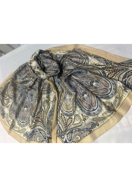 Kadın Pamuklu Pastel Sarı Retro Etnik Şal modelleri