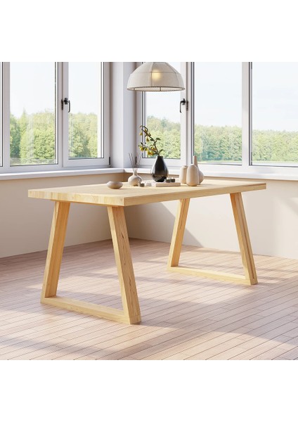 Ahşap Doğal Kütük Yemek / Toplantı / Çalışma Masası
