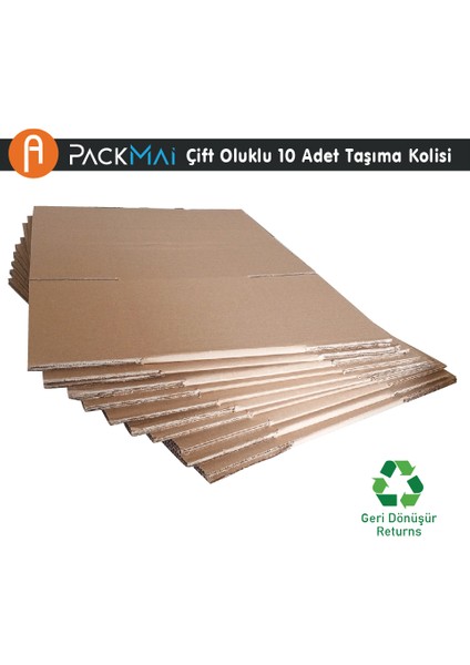 60x40x40 cm | 10 Adet | 6 mm Çift Oluklu Karton Koli (Ev Taşıma-Çeyiz-Depolama-Nakliye) modelleri