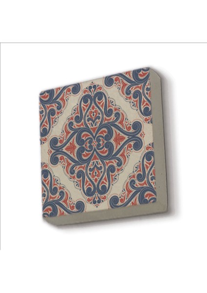 Italyan Çini Deseni Baskılı Taş Magnet 5x5