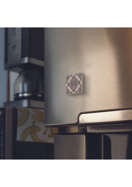 Italyan Çini Deseni Baskılı Taş Magnet 5x5 fiyatları
