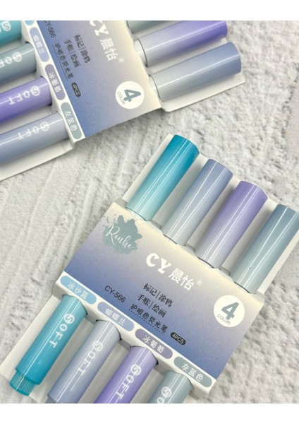 Soft Pastel Renkli 4'lü Marker Kalem Seti Mor fırsatları