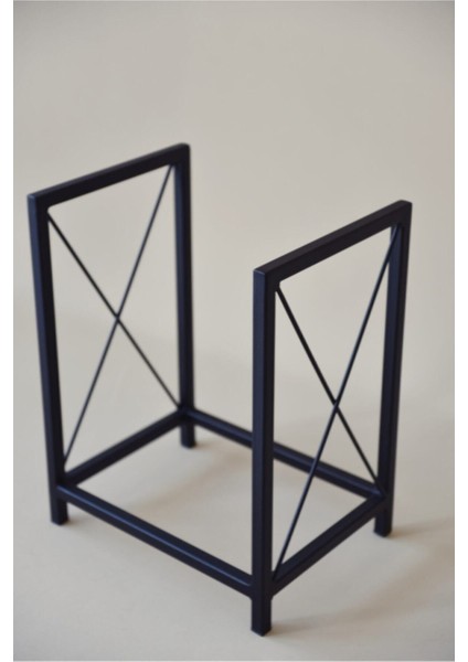 Dekoratif Şömine Yanı Metal Odunluk