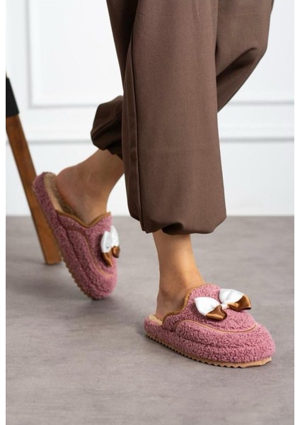 Ev Terliği Kurdele Kaydırmaz Taban Kışlık Kadın Ev Çeyiz Terliği 4 Mevsim