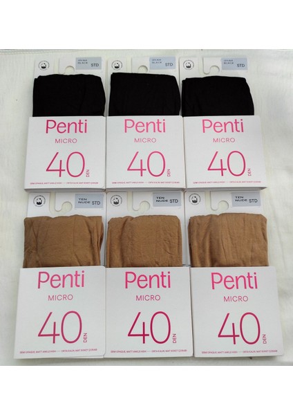 Mıkro 40 Den Orta Kalın Mat Soket Çorap ( Kısa Soket Çorap) 6'lı