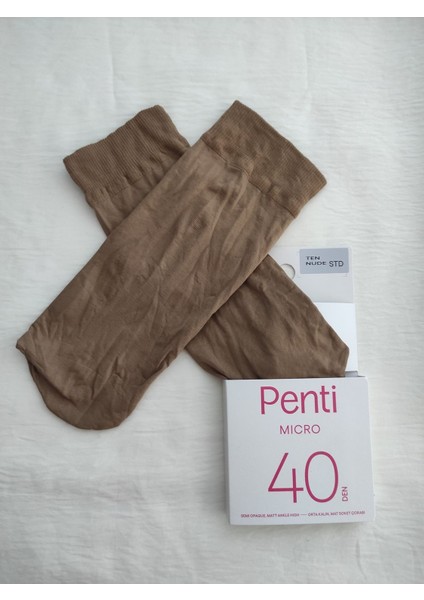 Mıkro 40 Den Orta Kalın Mat Soket Çorap ( Kısa Soket Çorap) 6'lı modelleri