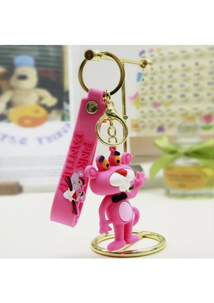 THESEUL3D Lüx Büyük Boy Pink Panther Pembe Panter Anahtarlık Çantasüsü