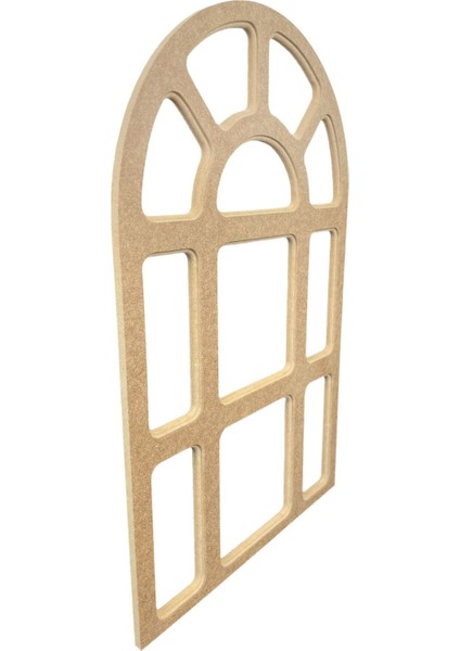 Ahşap Boyanabilir Ham Mdf Pencere, 29 x 46 cm